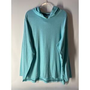 Vineyard Vines Turquoise Blue One the Go Hoodie Men's Size XL Lightweight